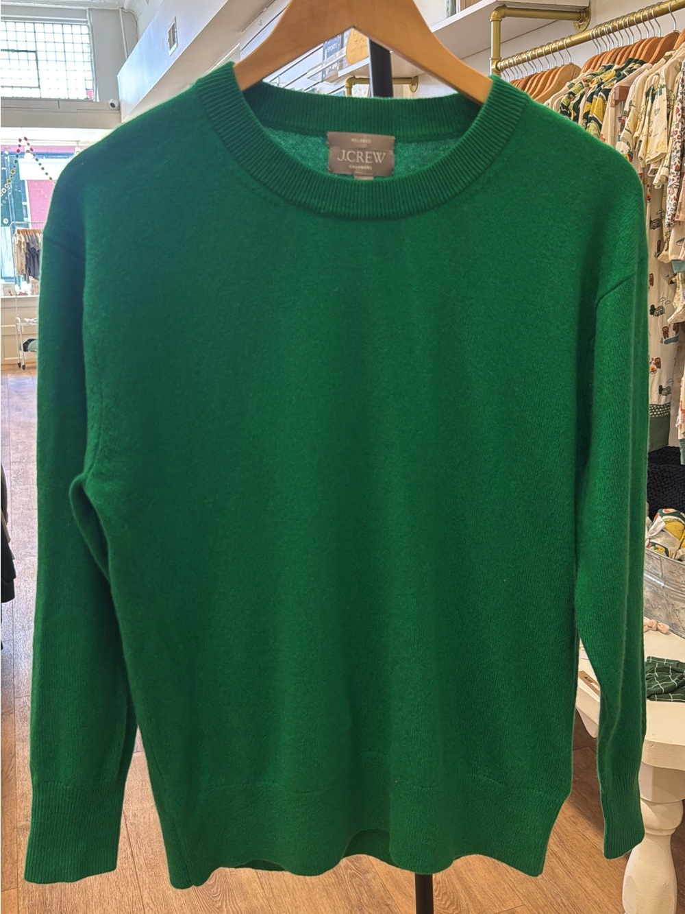 J. Crew Women’s Emerald Green Crewneck Sweater